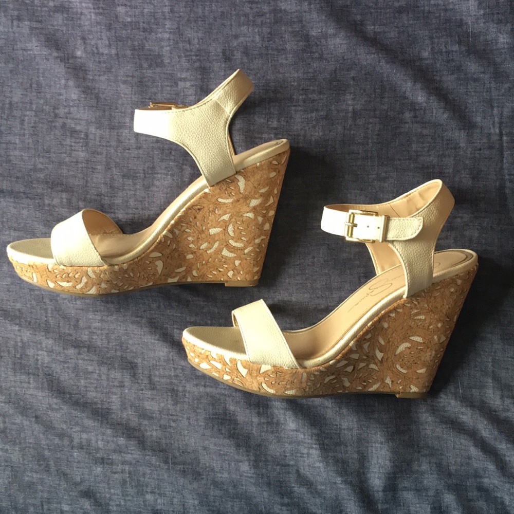 Jessica Simpson Tan Wedges
